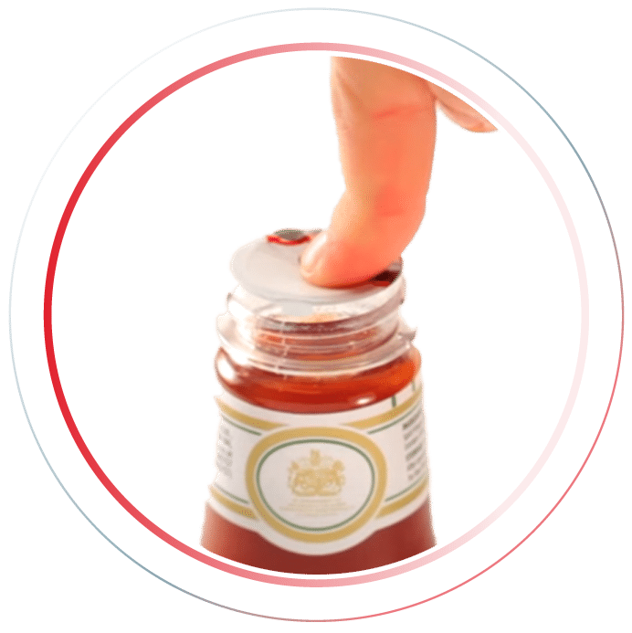 ketchup bottle showing tamper proof seal